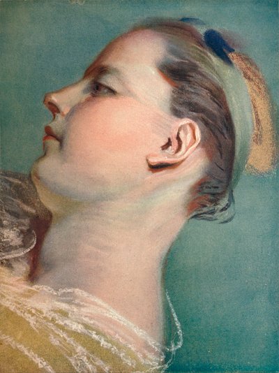 Tete Penchee, c1752 de Maurice Quentin de La Tour