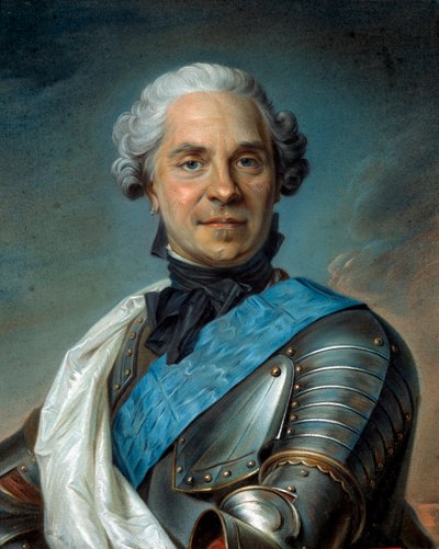 O marechal da Saxónia: Retrato de Hermann Maurice, Conde de Saxônia (1696-1750) por Maurice Quentin Delatour dit Quentin De La Tour (De Latour) (1704-1788) Século XVIII - "O Marechal da Saxônia": retrato de Hermann Maurice, Conde de Saxônia (1696-1750) de Maurice Quentin de La Tour