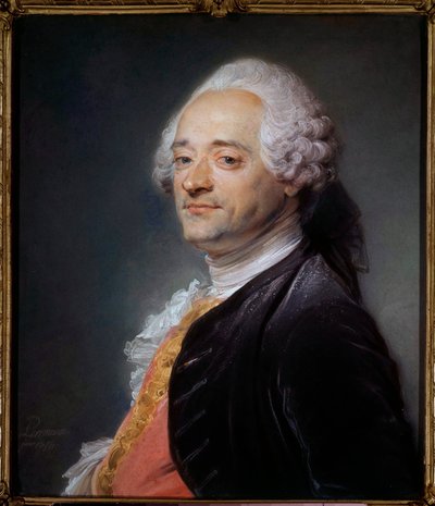 Retrato do pintor Maurice Quentin Delatour dit Quentin De La Tour ou Quentin De Latour (1704-1788) Pastel de Jean-Baptiste Perroneau (Jean Baptiste Perronneau) (1715-1783) 1750 Dim 0,56x0,48 m Saint Quentin, musee Lecuyer - Retrato da p de Maurice Quentin de La Tour