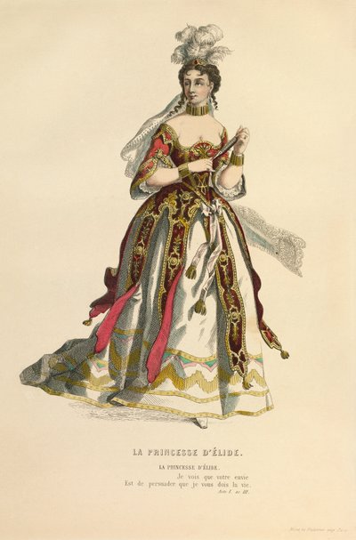 Traje para o papel de La princesse d