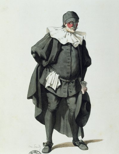 Dottor Balanzone em 1653, por Maurice Sand (1823-1889) de Maurice Sand