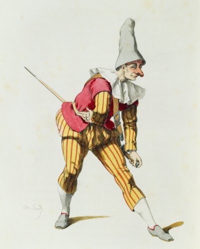 Giangurgolo em 1625, por Maurice Sand (1823-1889) de Maurice Sand