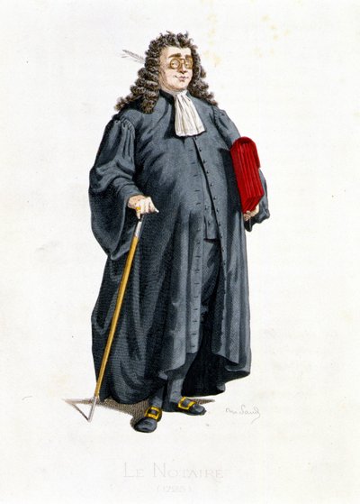 Le Notaire em "Masques et bouffons" (comédia italiana), textos e desenhos de Maurice Sand, gravuras de A. Manceau, prefácio de Georges Sand, Paris, Michel Lévy Frères de Maurice Sand