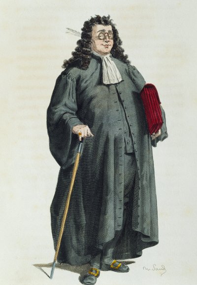 Notário ou advogado em 1725, por Maurice Sand (1823-1889) de Maurice Sand