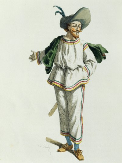 Tabarino em 1618, por Maurice Sand (1823-1889) de Maurice Sand