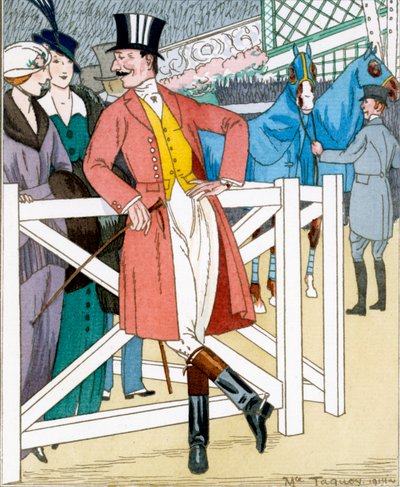 "Gazette du Bon Ton: No. 4, Les Proposes Desobligeants, realizada para o Salão do Cavalo de Maurice Taquoy