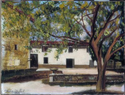 Pátio de uma quinta em Limas de Maurice Utrillo