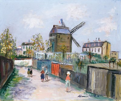 O Moinho da Galette, c.1930 (óleo sobre tela) de Maurice Utrillo