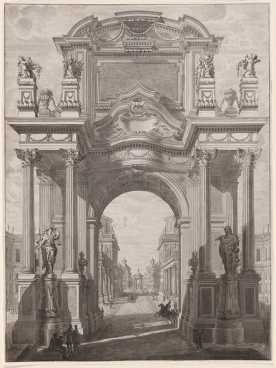 Um capricho arquitetônico com um arco triunfal de Maurizio Pedetti