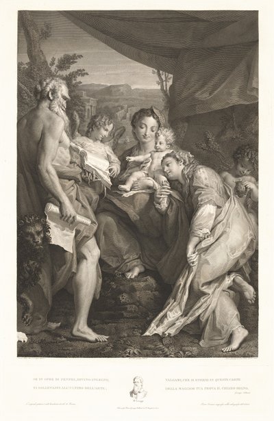 Virgem e Menino com Santos Jerônimo e Catarina e um Anjo de Mauro Gandolfi, after Correggio