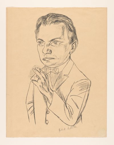 Autorretrato com cigarro de Max Beckmann (signed by artist)