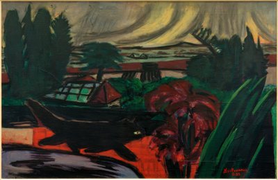 Jardim da noite em uma tempestade de Max Beckmann