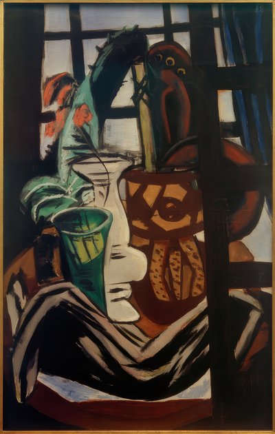 Estúdio com mesa e óculos de Max Beckmann