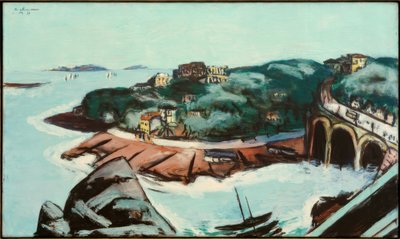 Vista dos subúrbios junto ao mar perto de Marselha de Max Beckmann