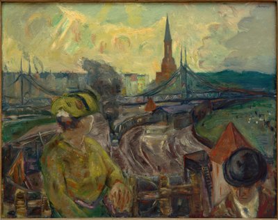 Vista da estação Gesundbrunnen de Max Beckmann