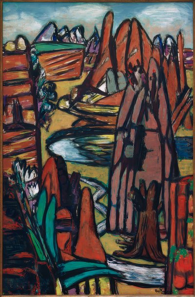 Paisagem de rochas rochosas de Max Beckmann