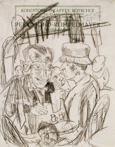 Cafe Life; Cena da Cafe House de Max Beckmann
