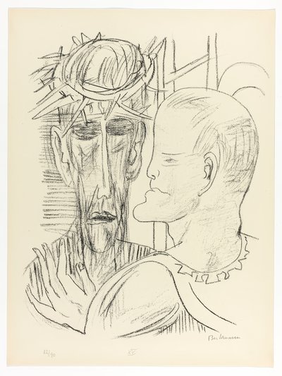 Cristo e Pilatos, prato 15 do Dia e do Sonho de Max Beckmann