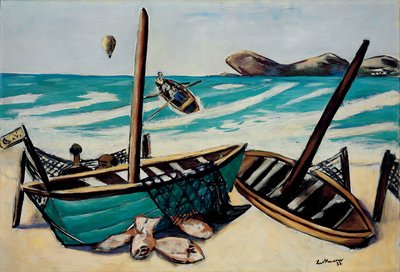 Paisagem Costeira com Balão de Max Beckmann