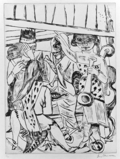 A cortina sobe de Max Beckmann