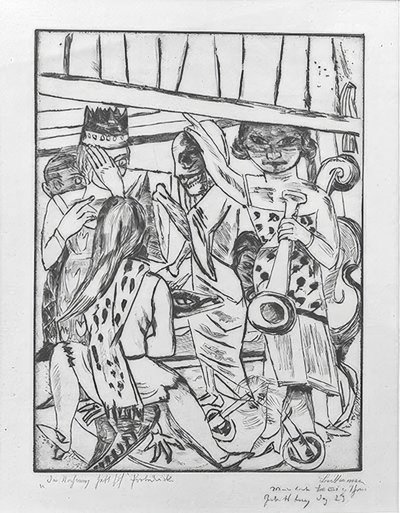 A cortina sobe de Max Beckmann