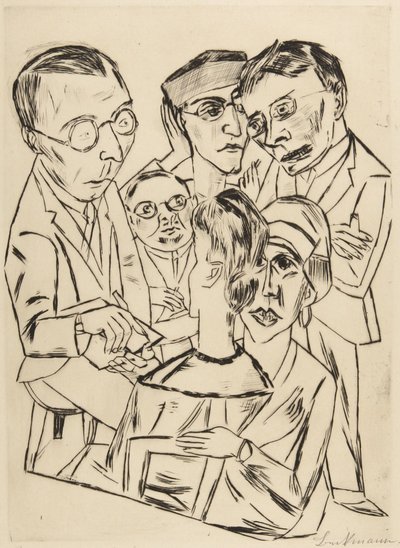 O desenhador em sociedade de Max Beckmann