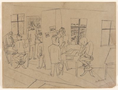 Sala de redacção de Max Beckmann