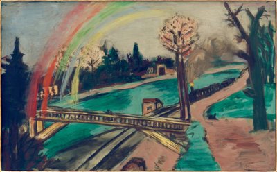 Paisagem Ferroviária com Arco-Íris de Max Beckmann