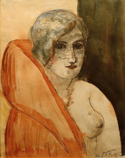 Mulher em pele de Max Beckmann
