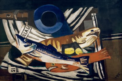 Peixes grandes ainda vivos de Max Beckmann