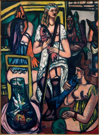 Grande imagem das mulheres, pescadoras de Max Beckmann