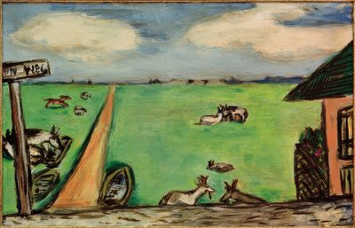 Prado verde com vacas de Max Beckmann