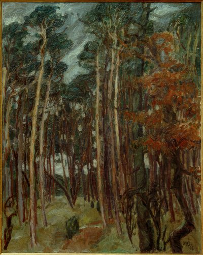 A Floresta de Hermsdorf num Dia Cinzento de Max Beckmann