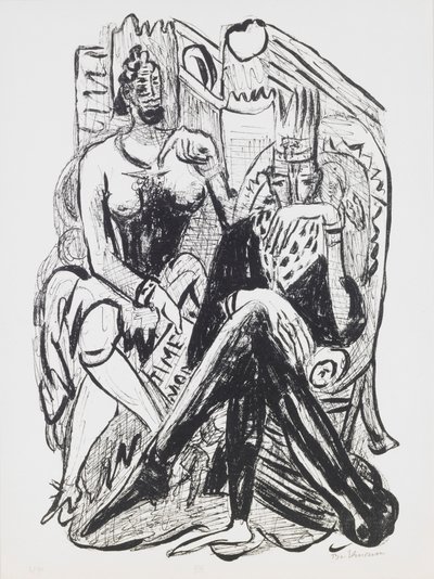 Rei e Demagogo, placa 8 do portfólio “Dia e Sonho” de Max Beckmann