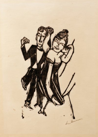 Pequeno casal de dançarinos de Max Beckmann