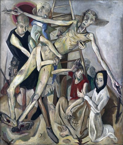 A Descida da Cruz. Pintura por Max Beckmann (1884-1950), óleo sobre tela de Max Beckmann