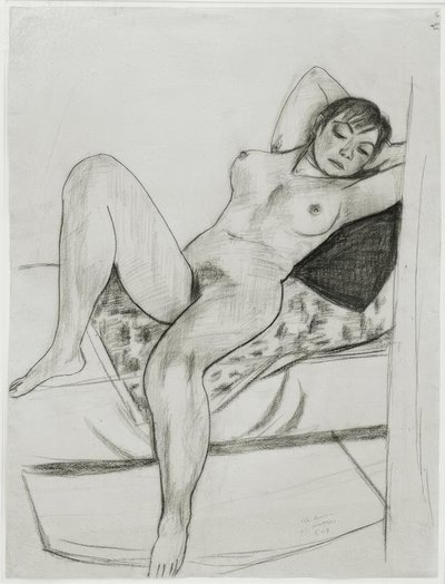 Mulher deitada, nua de Max Beckmann