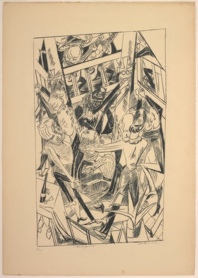 Malepartus, placa oito de The Hell de Max Beckmann