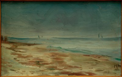 Praia marítima, marrom e cinza de Max Beckmann