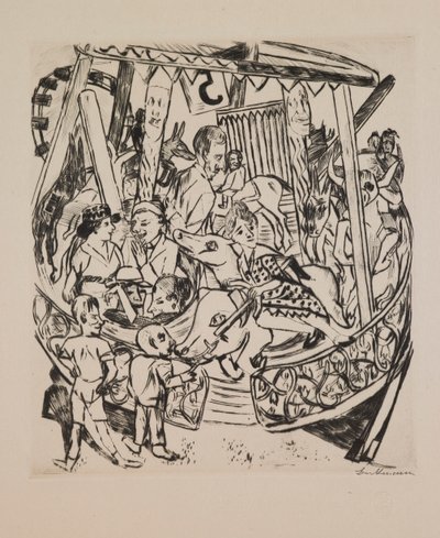 Merry-Go-Round, placa 7 do portfólio "Feira Anual". de Max Beckmann