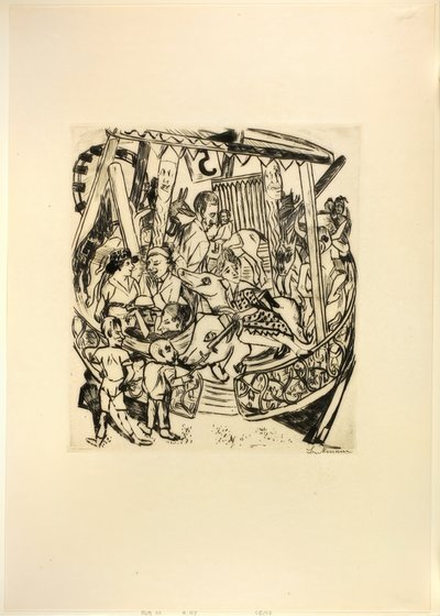 Merry-Go-Round, placa sete de Jahrmarkt de Max Beckmann