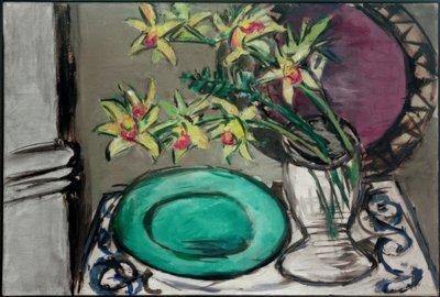 Orquídeas - Natureza Morta com Tigela Verde de Max Beckmann