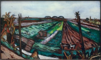 Paisagem mais pastosa com Hembrug de Max Beckmann