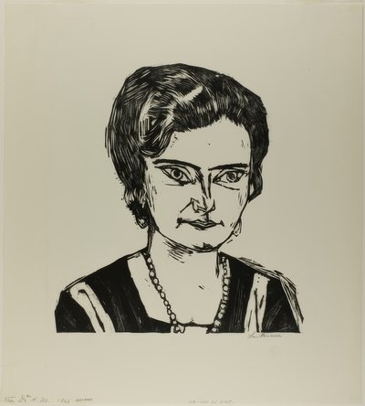 Retrato da Sra. H.M. (Naila), placa dois de Die Kunst der Gegenwart de Max Beckmann