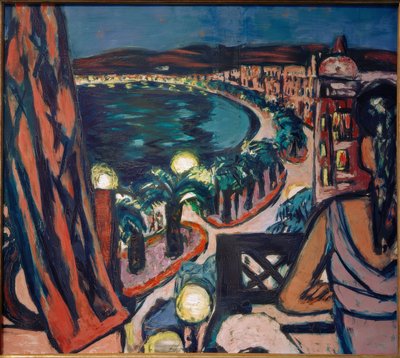 Promenade des Anglais (Nice do hotel à noite) de Max Beckmann