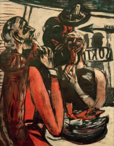 Prunier (Im Restaurant Prunier, Paris) de Max Beckmann