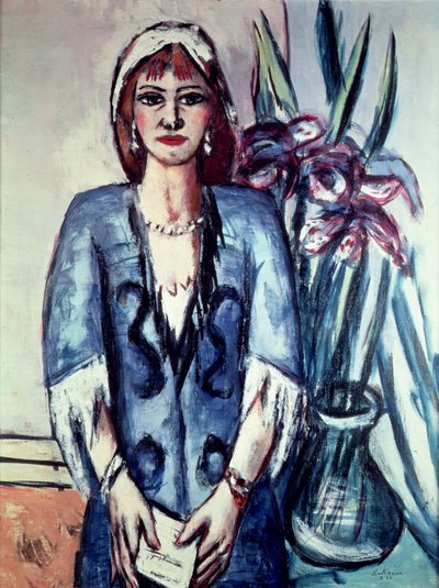 Quappi em Azul e Cinzento de Max Beckmann