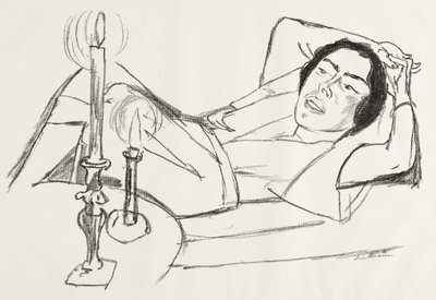 Mulher Reclinada (Retrato de Johanna Loeb) de Max Beckmann