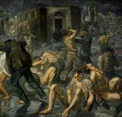 Cena da destruição de Messina de Max Beckmann