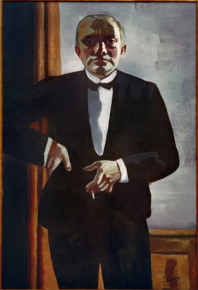 Auto-retrato num casaco de jantar de Max Beckmann